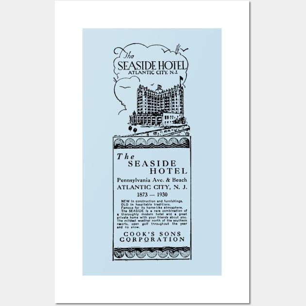 Seaside Hotel 1930 Wall Art by GloopTrekker